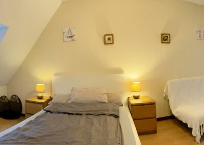 Gite la Grange rustique, Schlafzimmer mit Schlafsofa
